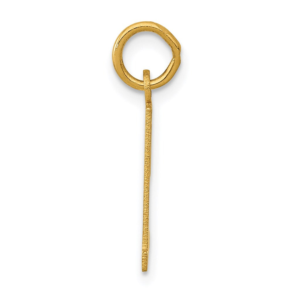 14K Gelbgold Klein Länglich Zahl 51 Charm