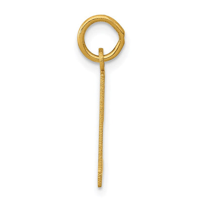 14K Gelbgold Klein Länglich Zahl 51 Charm
