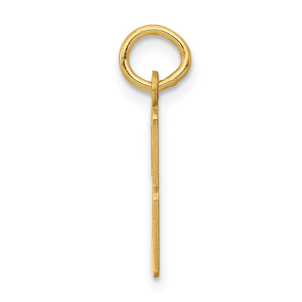 14K Gelbgold Klein Länglich Zahl 53 Charm