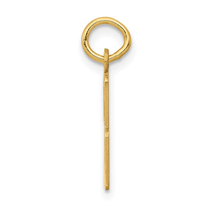 14K Gelbgold Klein Länglich Zahl 53 Charm