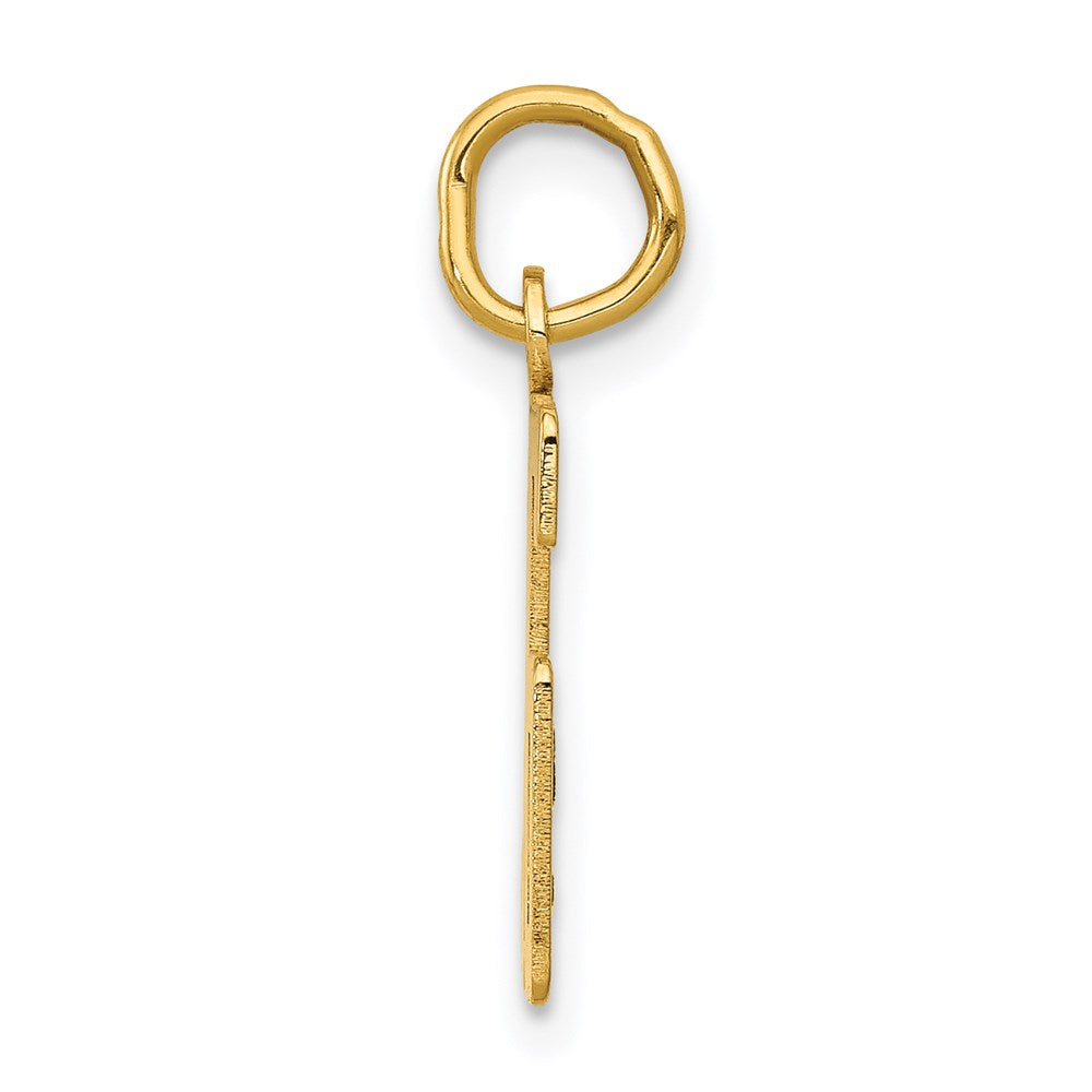14K Gelbgold Klein Länglich Zahl 56 Charm