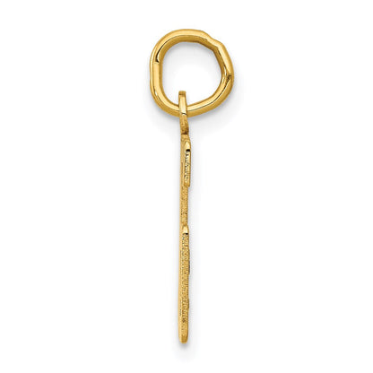 14K Gelbgold Klein Länglich Zahl 56 Charm