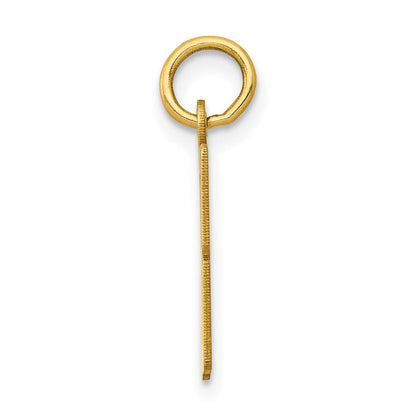 14K Gelbgold Klein Länglich Zahl 58 Charm