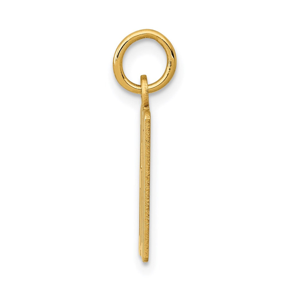 14K Gelbgold Klein Länglich Zahl 60 Charm