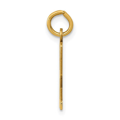 14K Gelbgold Klein Länglich Zahl 62 Charm