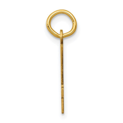 14K Gelbgold Klein Länglich Zahl 64 Charm