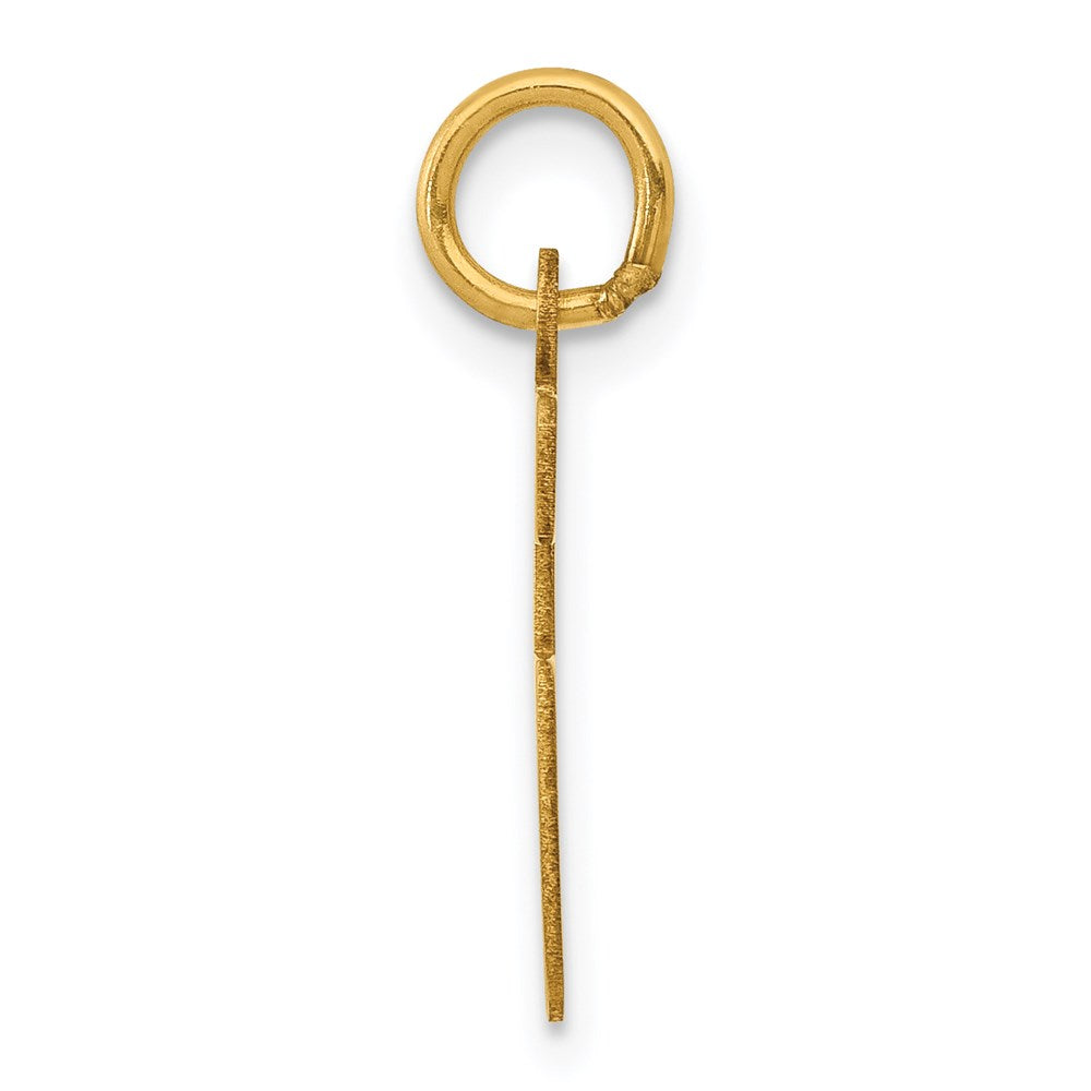 14K Gelbgold Klein Länglich Zahl 66 Charm