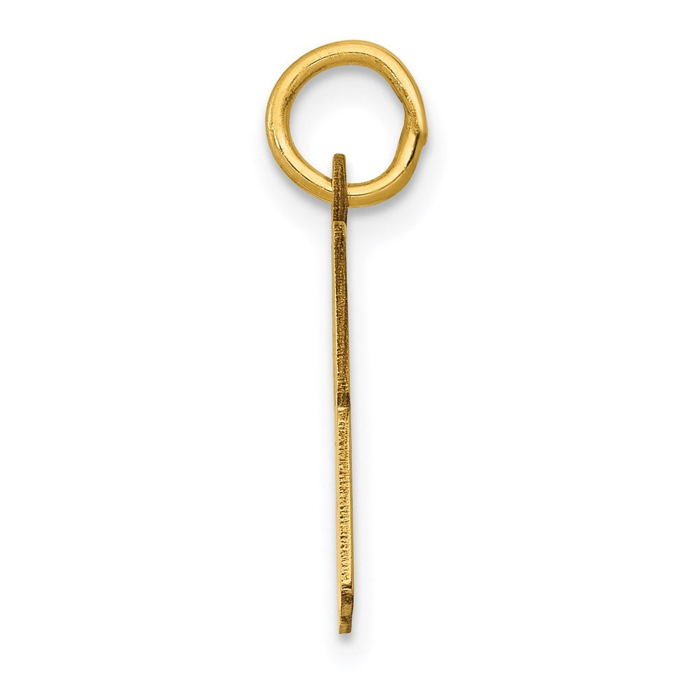 14K Gelbgold Klein Länglich Zahl 68 Charm