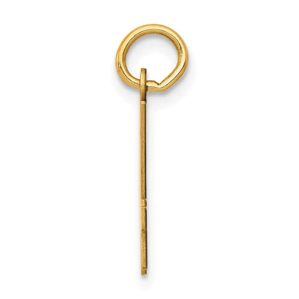 14K Gelbgold Klein Länglich Zahl 74 Charm