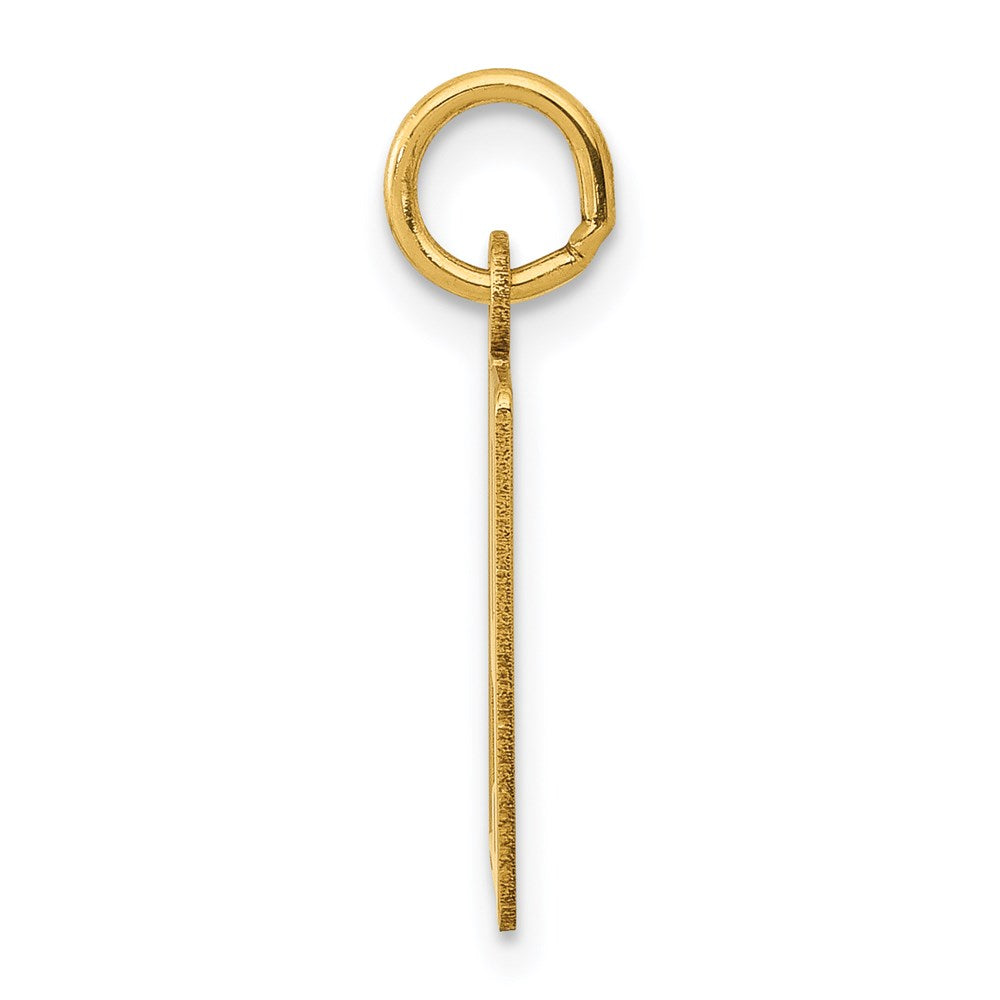 14K Gelbgold Klein Länglich Zahl 79 Charm