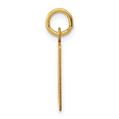 14K Gelbgold Klein Länglich Zahl 79 Charm