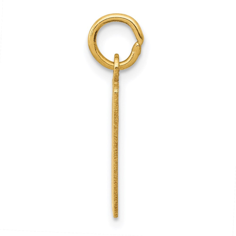 14K Gelbgold Klein Länglich Zahl 80 Charm