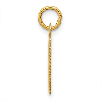 14K Gelbgold Klein Länglich Zahl 80 Charm
