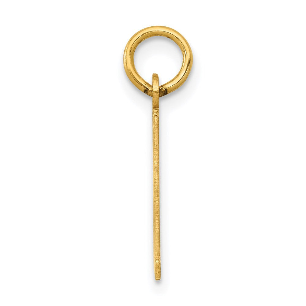 14K Gelbgold Klein Länglich Zahl 81 Charm