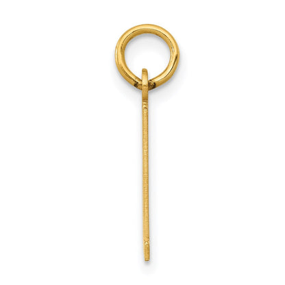 14K Gelbgold Klein Länglich Zahl 81 Charm