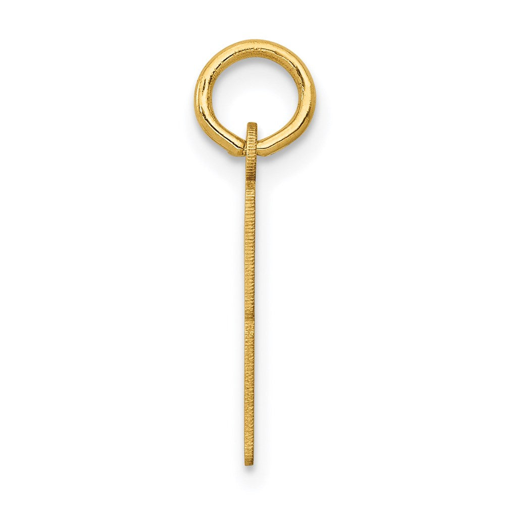 14K Gelbgold Klein Länglich Zahl 83 Charm