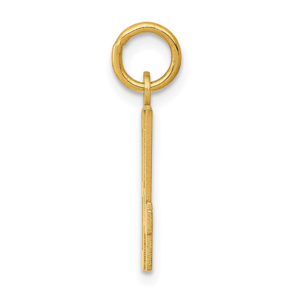 14K Gelbgold Klein Länglich Zahl 84 Charm