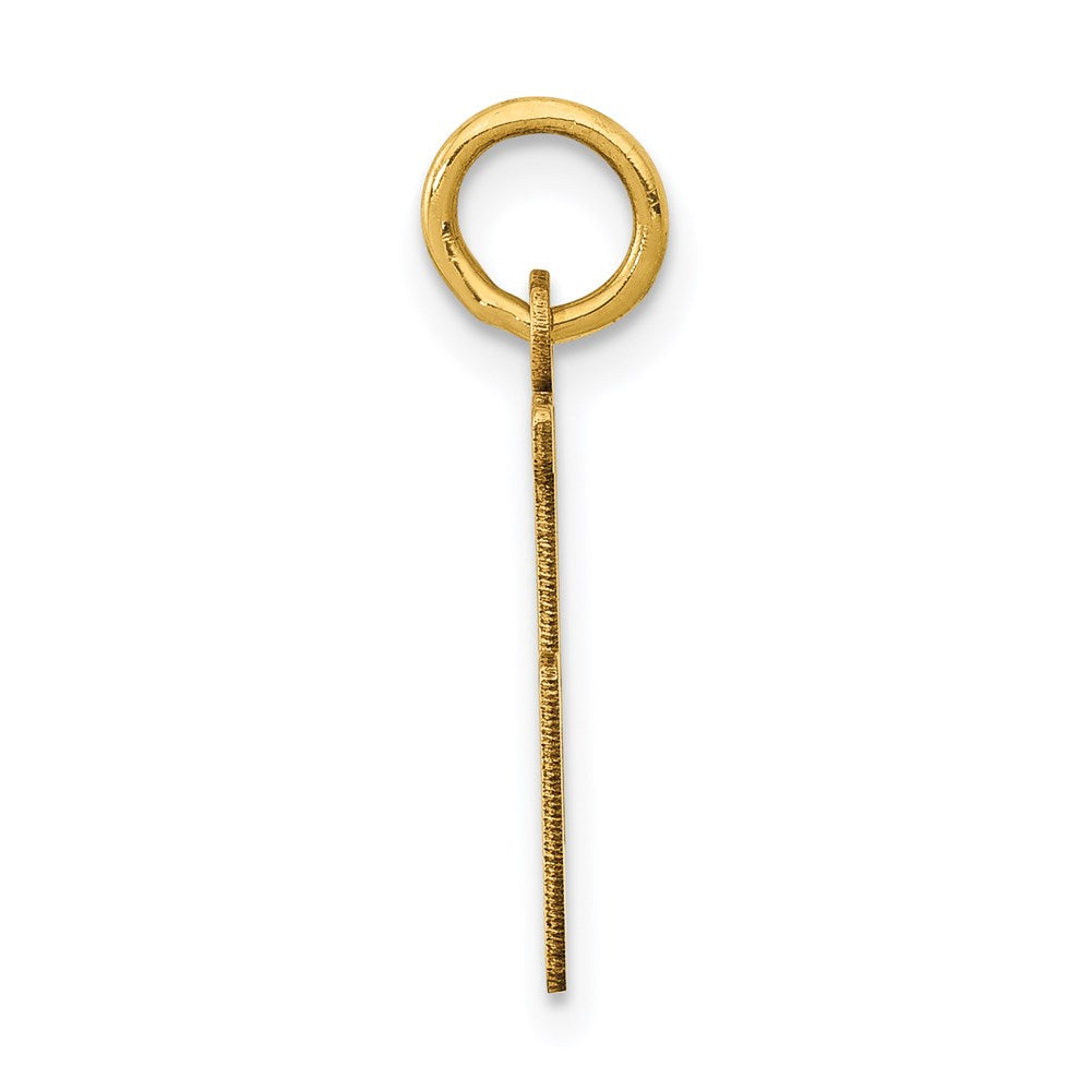 14K Gelbgold Klein Länglich Zahl 85 Charm