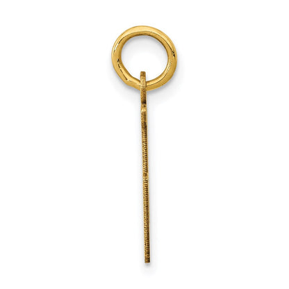14K Gelbgold Klein Länglich Zahl 85 Charm