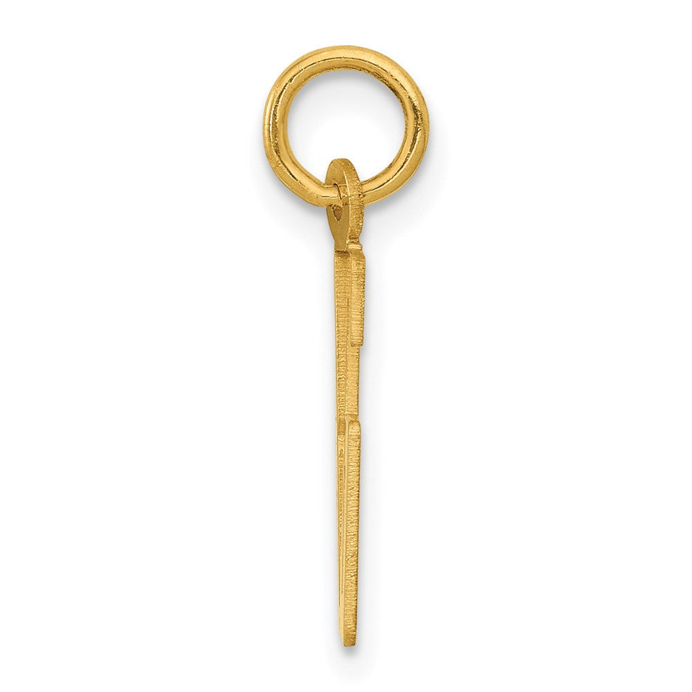 14K Gelbgold Klein Länglich Zahl 86 Charm