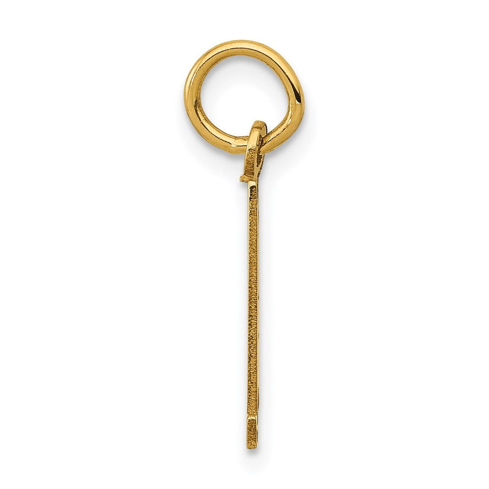 14K Gelbgold Klein Länglich Zahl 91 Charm