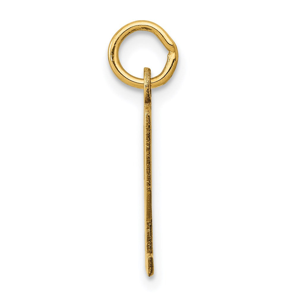 14K Gelbgold Klein Länglich Zahl 92 Charm