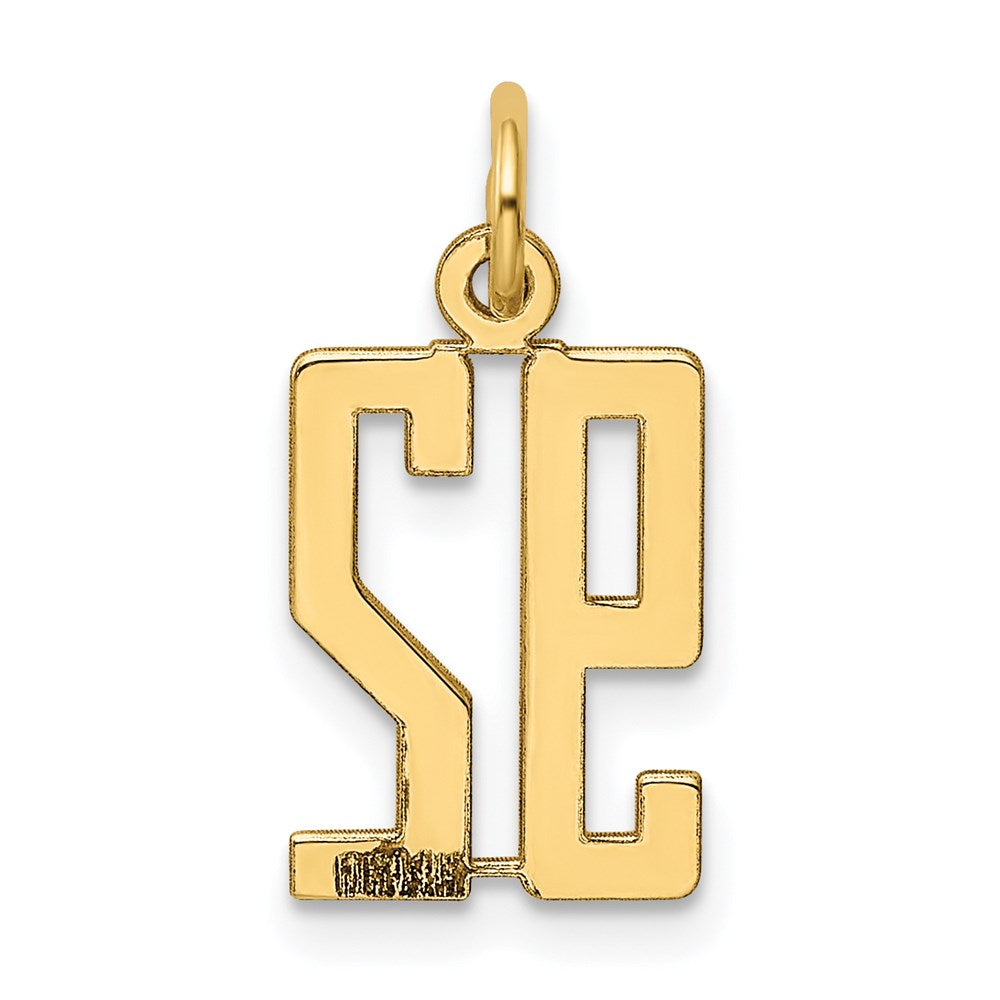 14K Gelbgold Klein Länglich Zahl 92 Charm