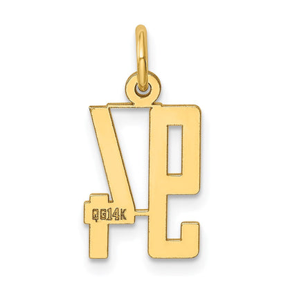 14K Gelbgold Klein Länglich Zahl 94 Charm