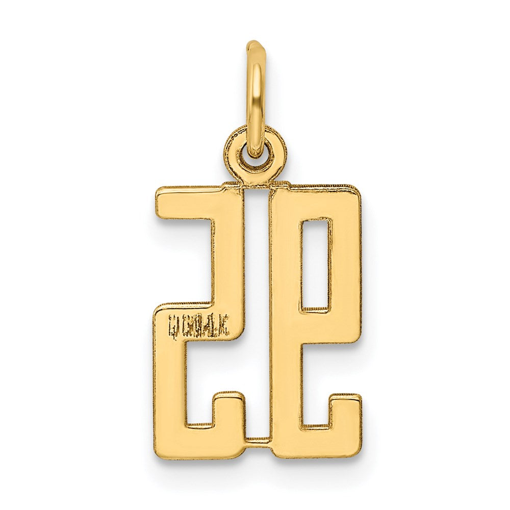 14K Gelbgold Klein Länglich Zahl 95 Charm