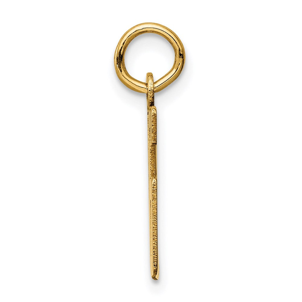 14K Gelbgold Klein Länglich Zahl 96 Charm