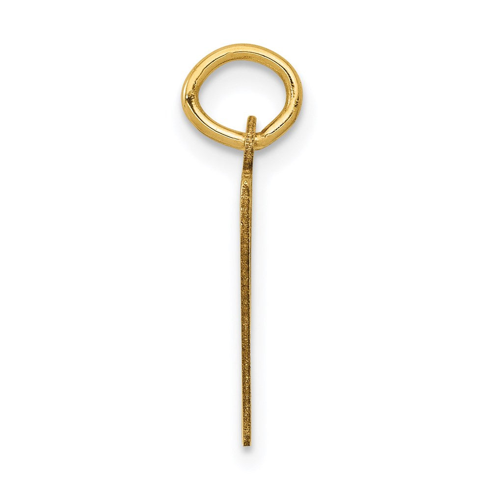 14K Gelbgold Klein Länglich Zahl 97 Charm