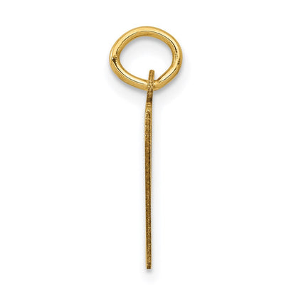 14K Gelbgold Klein Länglich Zahl 97 Charm