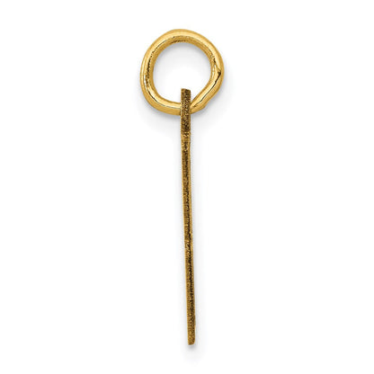 14K Gelbgold Klein Länglich Zahl 98 Charm