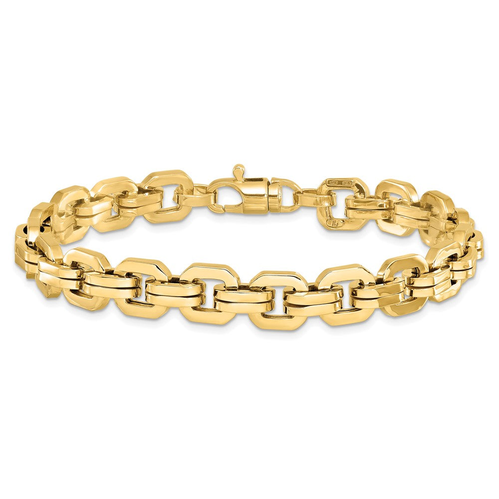8.5 Zoll 14K Herren Poliert Fantasieglieder Armband