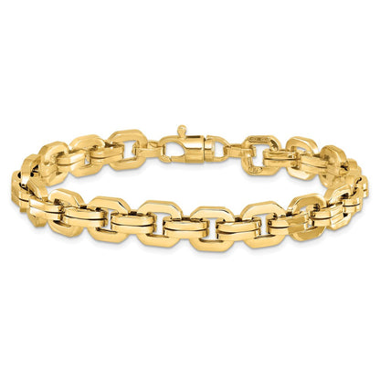 8.5 Zoll 14K Herren Poliert Fantasieglieder Armband