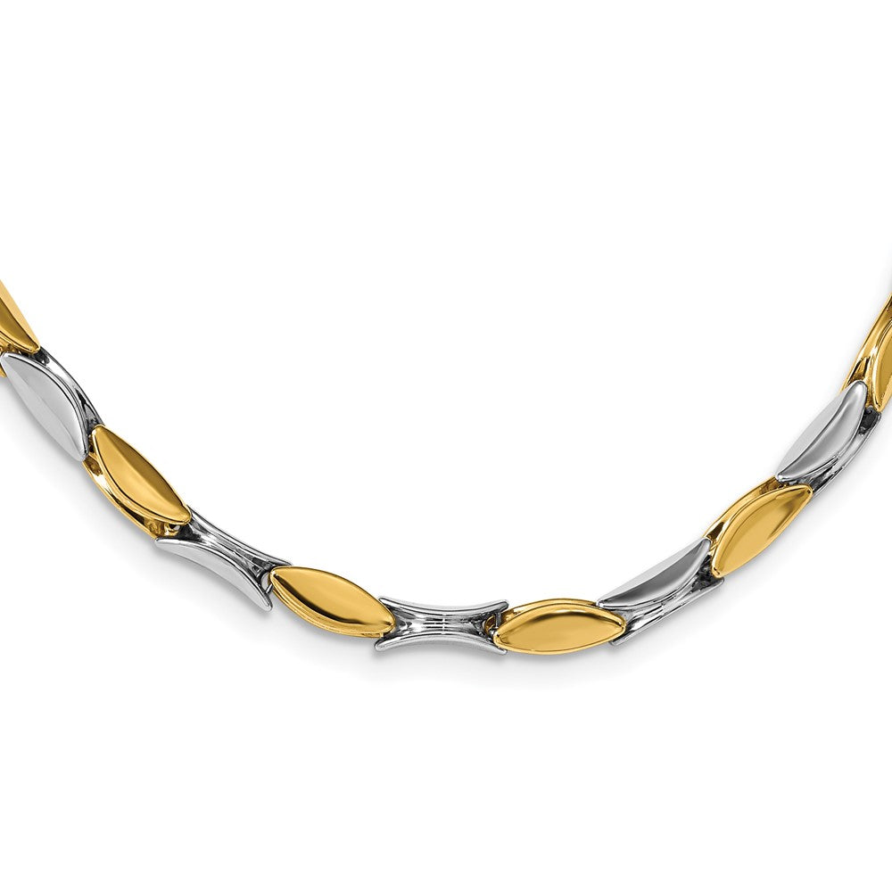 14K Bicolor Poliert Fantasieglieder Halskette