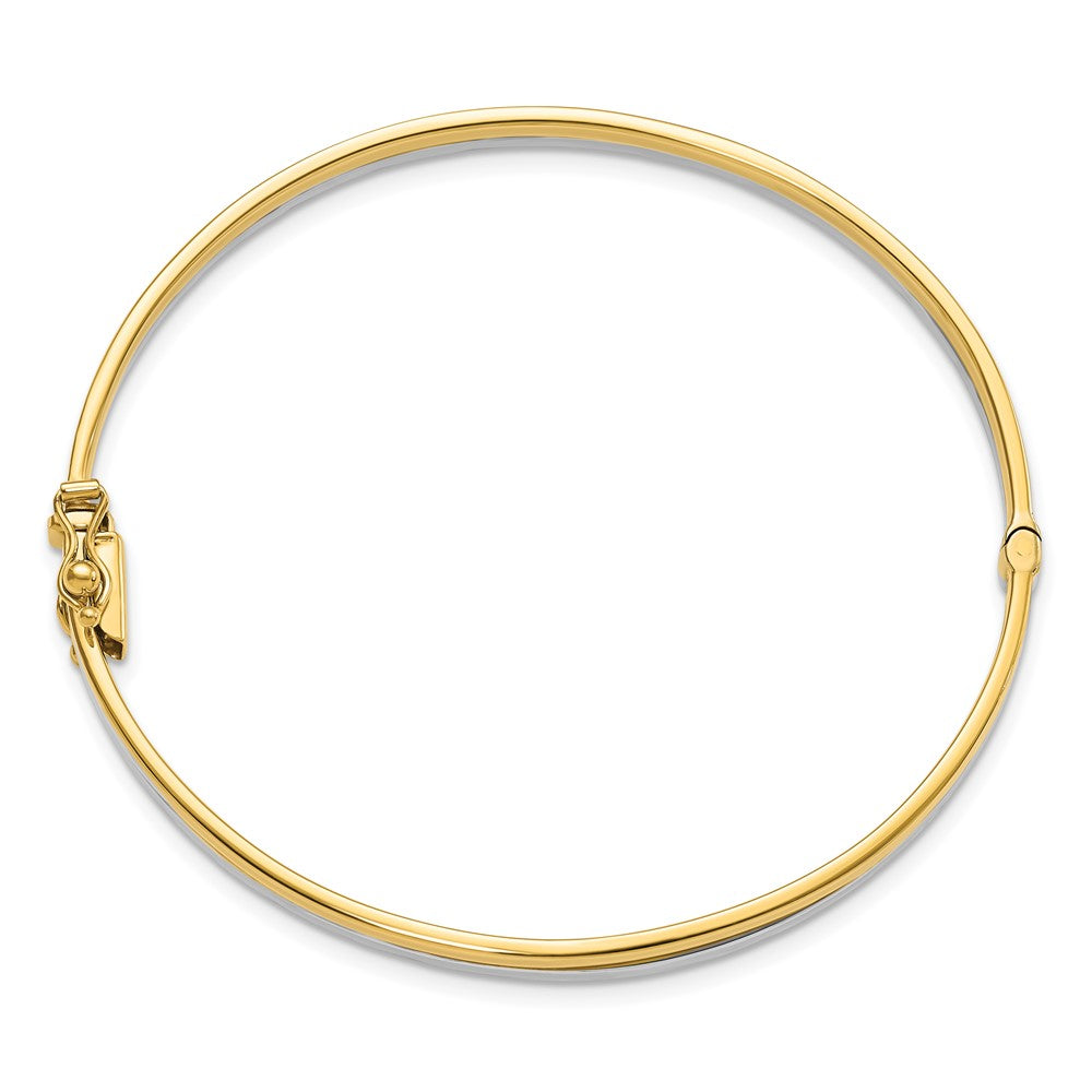14K Gelb & Rhodium Bicolor Poliert Klappbar Armreif