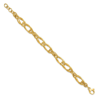 8 Zoll 14K Poliert Fantasieglieder Armband