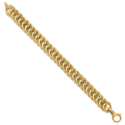 14K Gelbgold Poliert Diamantiert Wendbar Armband