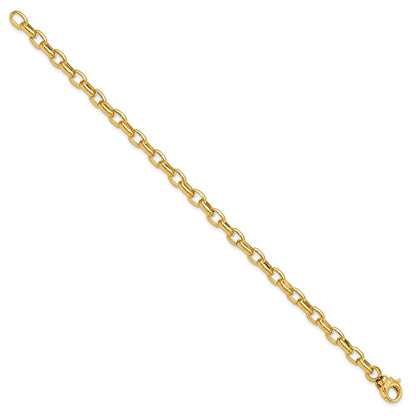 14K Gelbgold Poliert Fantasieglieder Armband