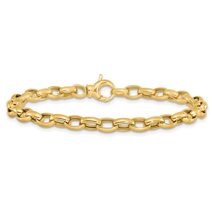 14K Gelbgold Poliert Fantasieglieder Armband