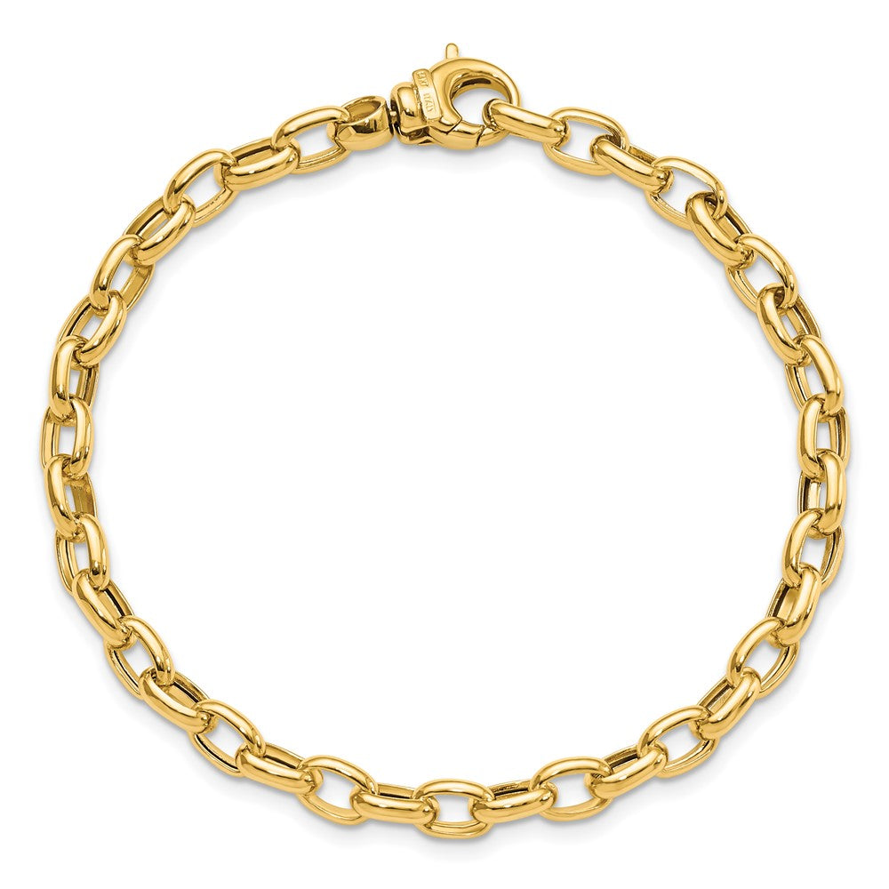 14K Gelbgold Poliert Fantasieglieder Armband