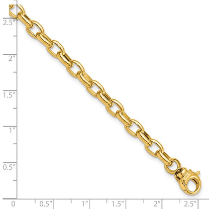 14K Gelbgold Poliert Fantasieglieder Armband