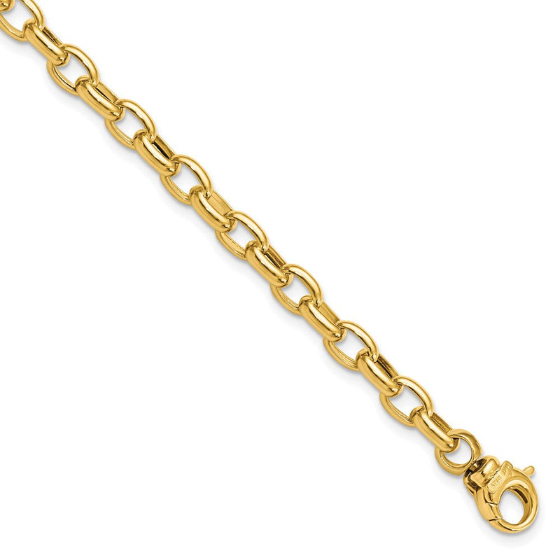 14K Gelbgold Poliert Fantasieglieder Armband
