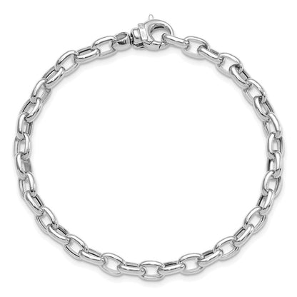 14K Weißgold Poliert Fantasieglieder Armband