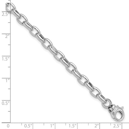 14K Weißgold Poliert Fantasieglieder Armband