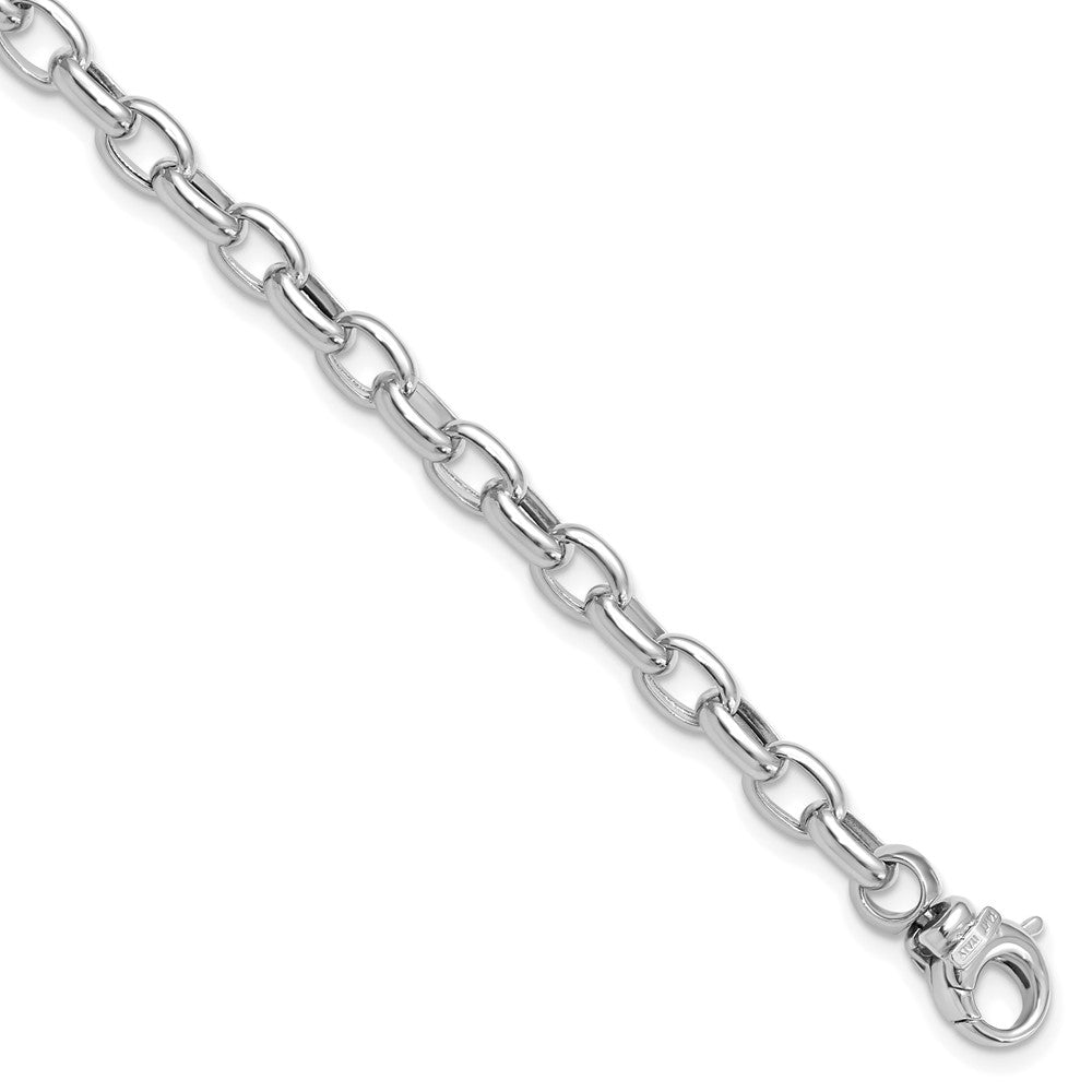 14K Weißgold Poliert Fantasieglieder Armband