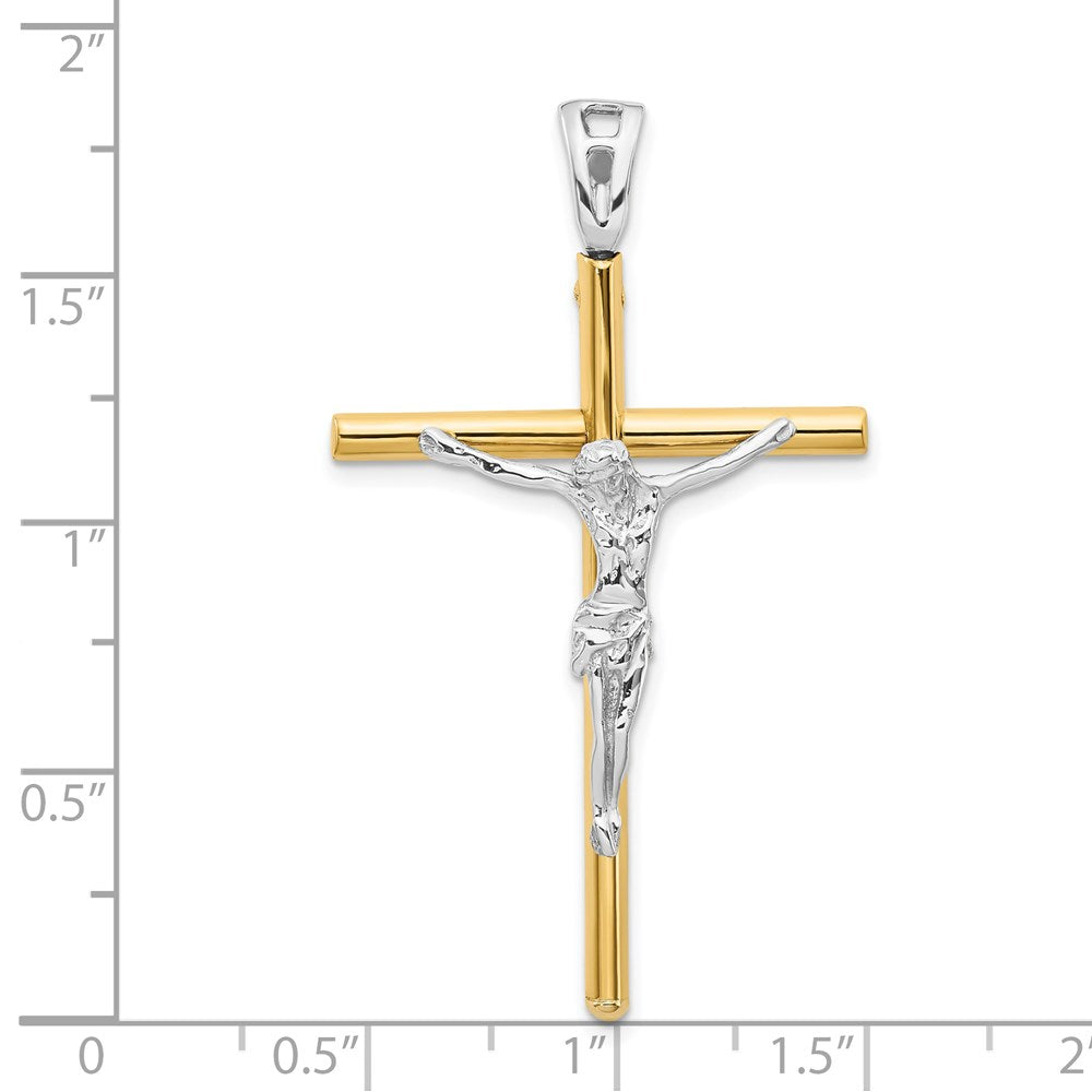 14K Bicolor Kruzifix Anhänger