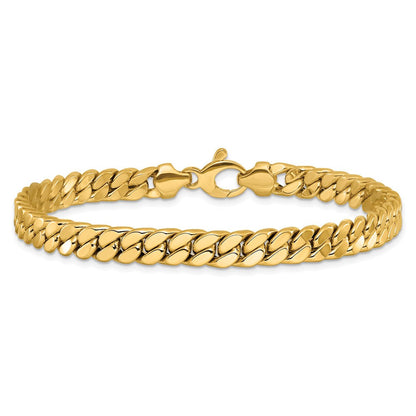 14K Gelbgold Herren Poliert Panzer Armband