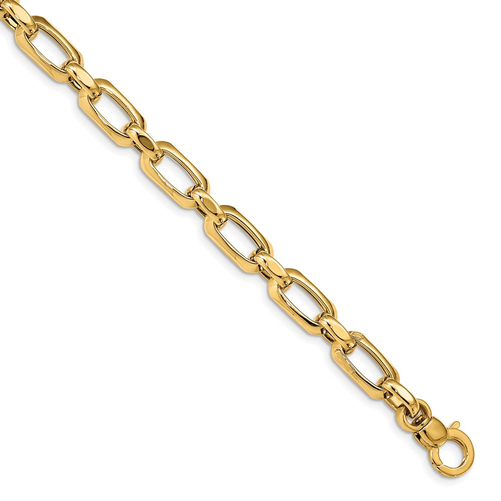 14K Gelbgold Poliert und Strukturiert Armband